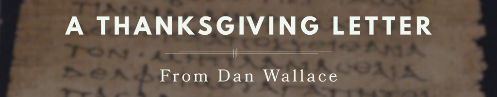 A Thanksgiving Letter from Dr. Wallace